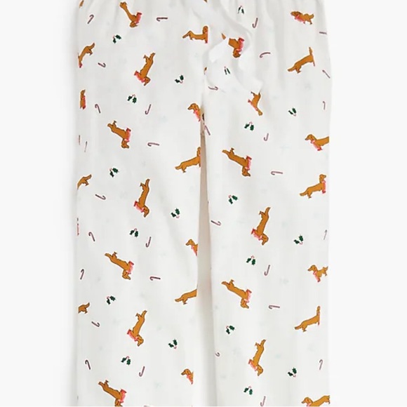 NWT J. Crew Factory flannel pajama pants, size XS petite, cute holiday dogs 🐶 - Picture 3 of 8